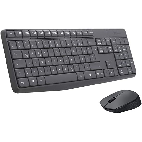 Bộ Bàn Phím + Chuột Không Dây Logitech MK235 - Thiết Kệ Đẹp Đẽ - Hàng Chính Hãng Bảo Hành 1 Năm