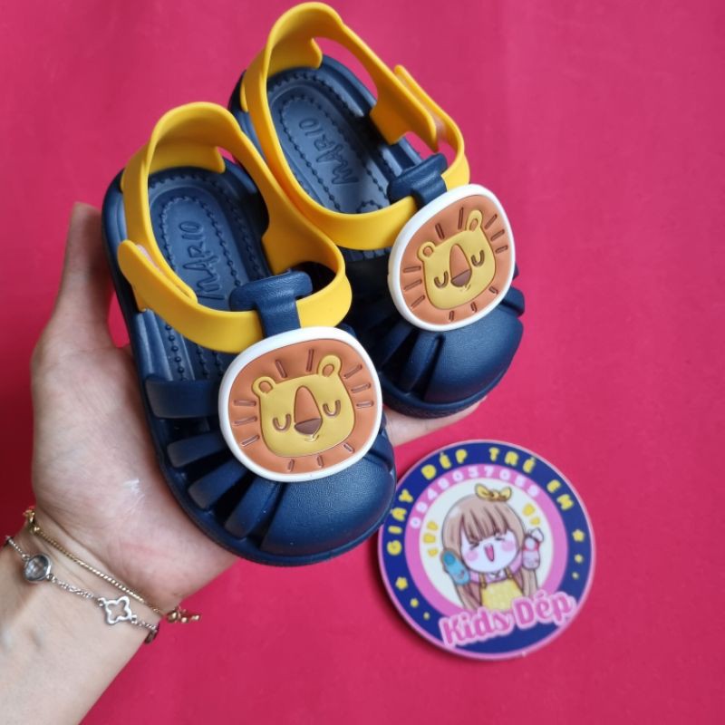 Giày sandal nhựa hình thú Cheerful Mario dẻo mềm cho bé 1-4 tuổi mẫu mới 2021
