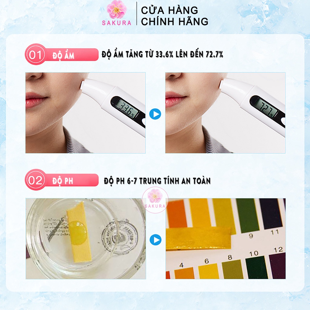 Mặt nạ giấy trắng da IMAGES dưỡng ẩm cấp nước hiệu ứng đá lạnh cấp ẩm và se khít lỗ chân lông nội địa trung SAKURA 25ml