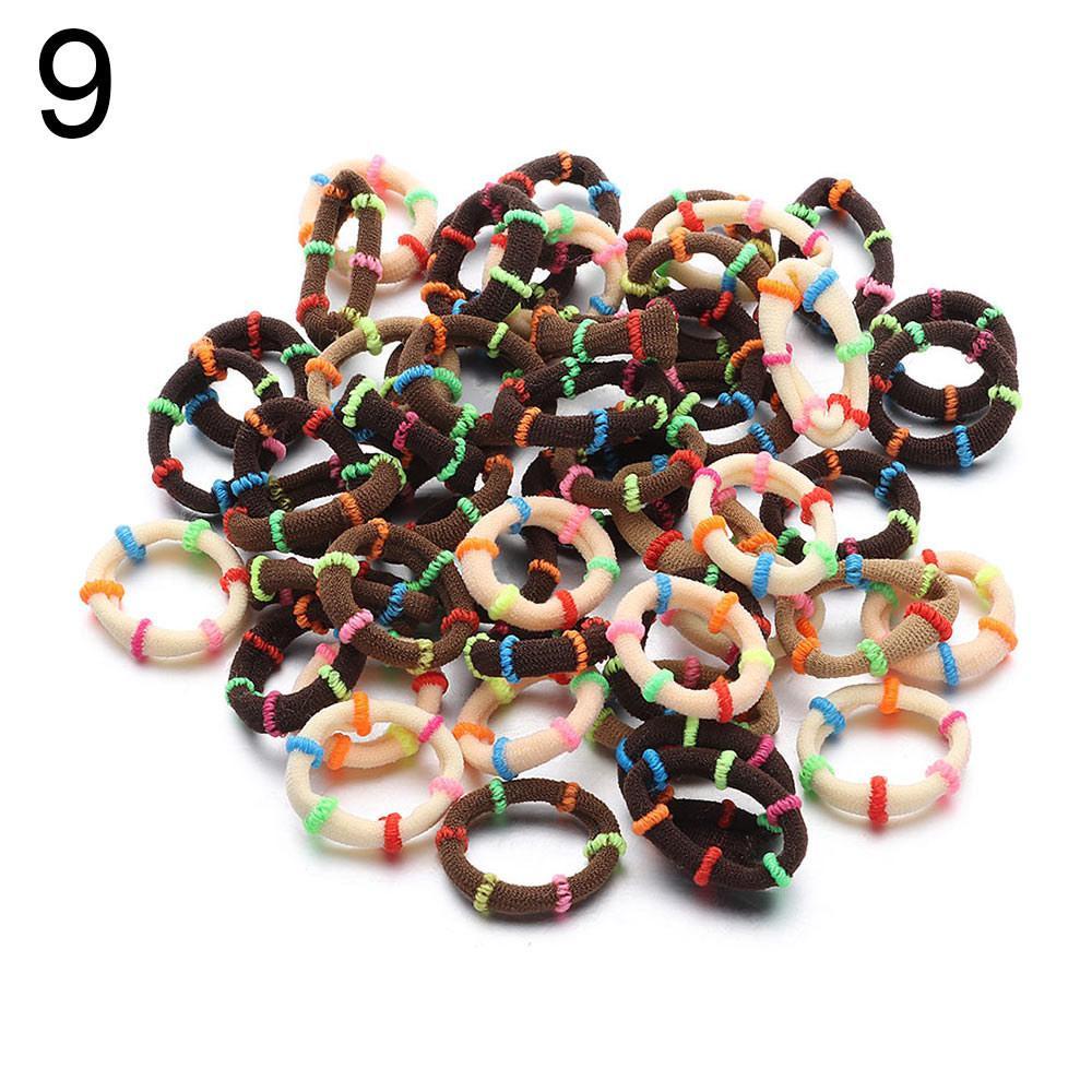 Set 50 Dây Cột Tóc Co Giãn Tốt Cho Bé Gái