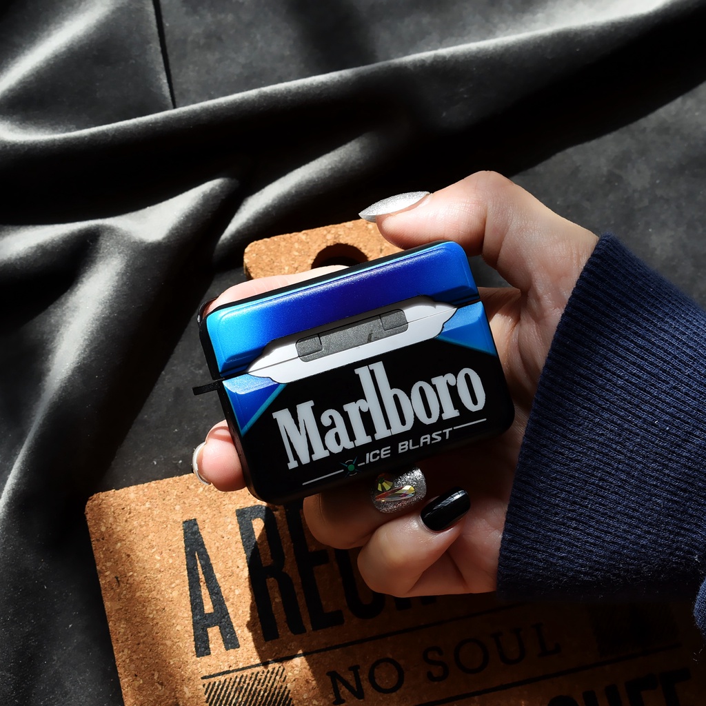 Vỏ Bảo Vệ Hộp Sạc Tai Nghe compatible AirPods 3 compatible AirPods 3/ 3/ 2Gd/ 3 Mẫu Mới Họa Tiết Ice Marlboro 2021 New compatible AirPods3