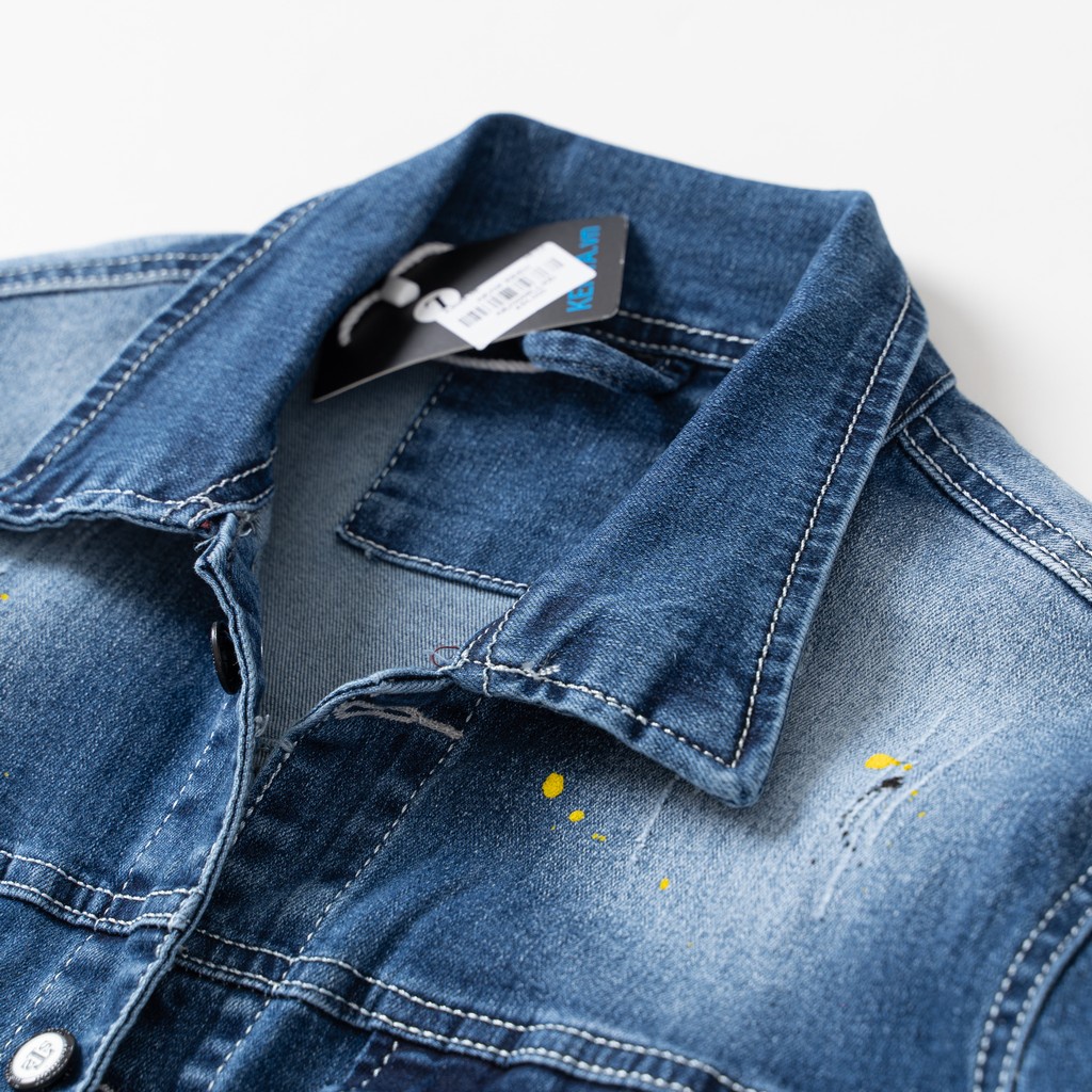 Áo Khoác Jean Nam Kenta Xanh Đen AKJ0009