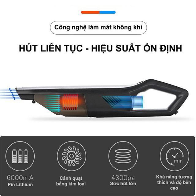 [HÚT CỰC MẠNH] Máy hút bụi cầm tay mini không dây cao cấp, hút bụi oto công suất cao | BigBuy360 - bigbuy360.vn