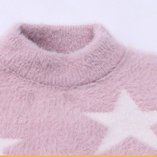 Áo len bé gái lớn size 16-45kg chất lông siêu mềm mịn họa tiết trăng sao siêu xinh [AL14]