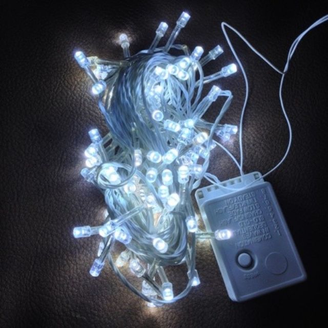 Dây đèn LED chớp nháy màu trắng / 8 kiểu chớp, dây 5M