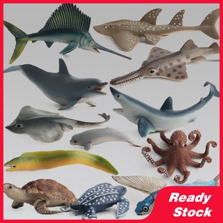 Gorock Mô phỏng Động vật Dưới nước Cá voi Chú hề Cá Rùa Mô hình đồ chơi trẻ em trang trí