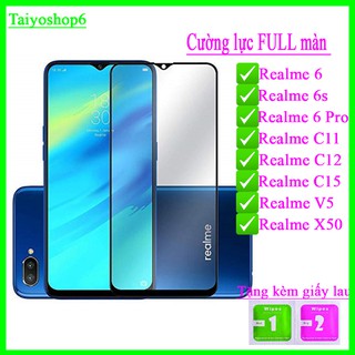 Kính cường lực 9D Realme 6/ 6s/ 6 Pro / C11/ C12/ C15/ V5/ X50 Full màn hình PK_Đ.Ngọc