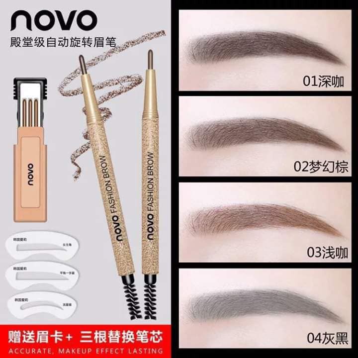 Set 2 bộ Chì kẻ mày Novo