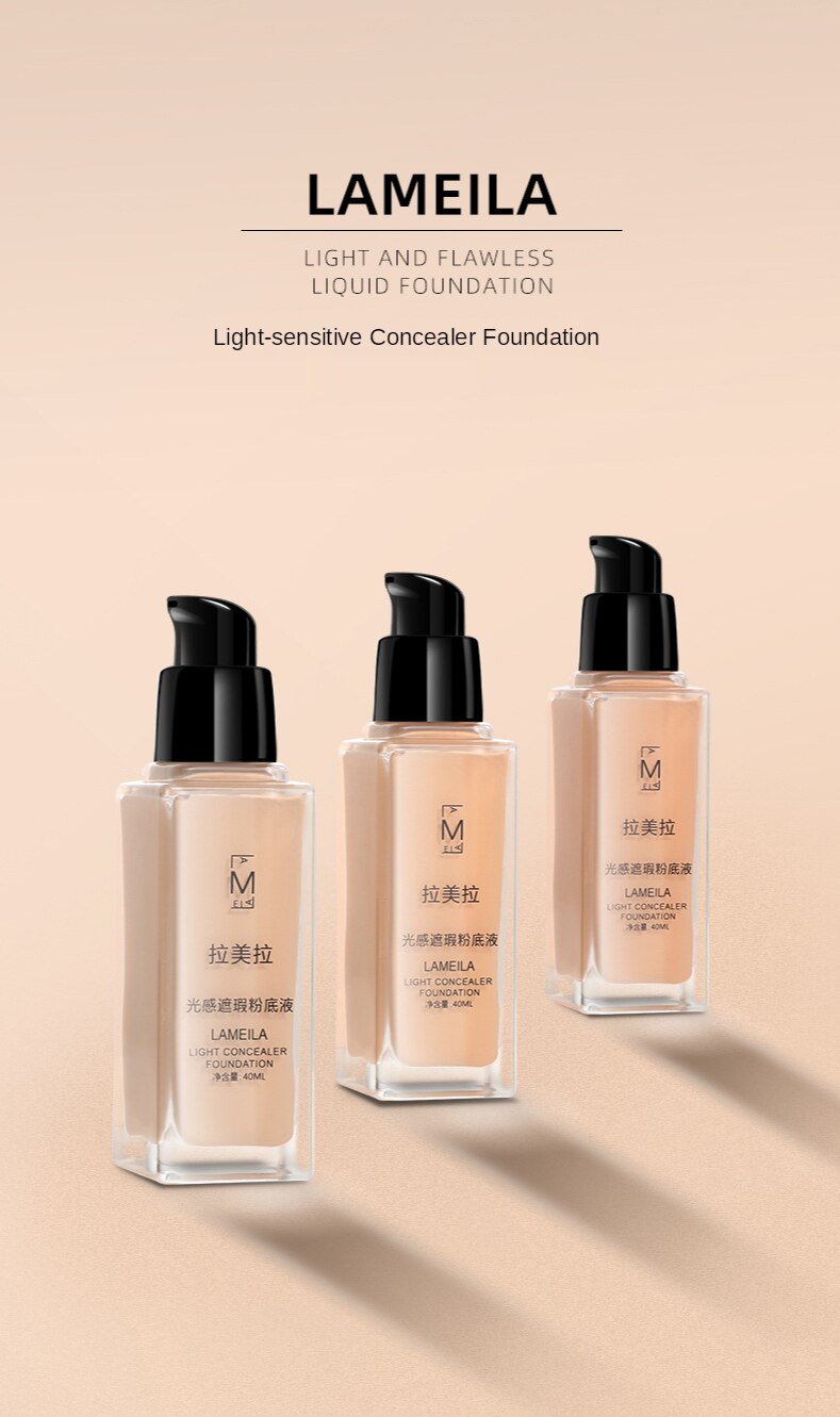 Kem nền BB che khuyết điểm dạng lỏng dưỡng ẩm kiềm dầu lâu trôi trang điểm tông da tự nhiên | BigBuy360 - bigbuy360.vn