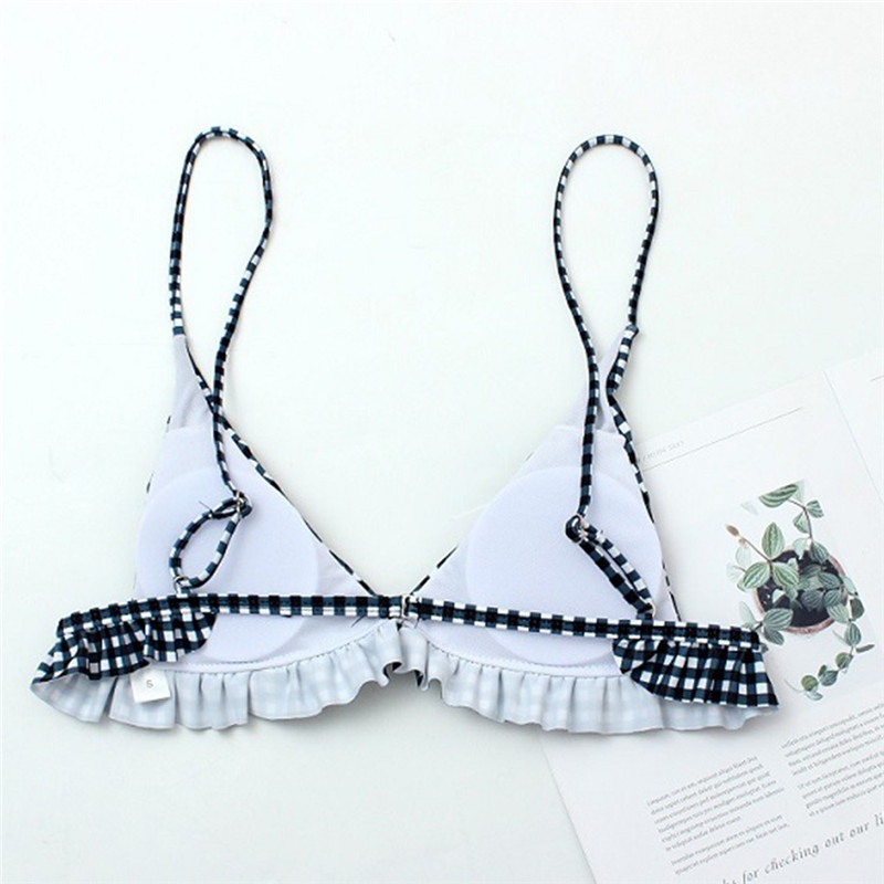 Bộ Bikini Hai Mảnh Họa Tiết Sọc Caro Có Mút Nâng Ngực Quyến Rũ Cho Nữ | BigBuy360 - bigbuy360.vn