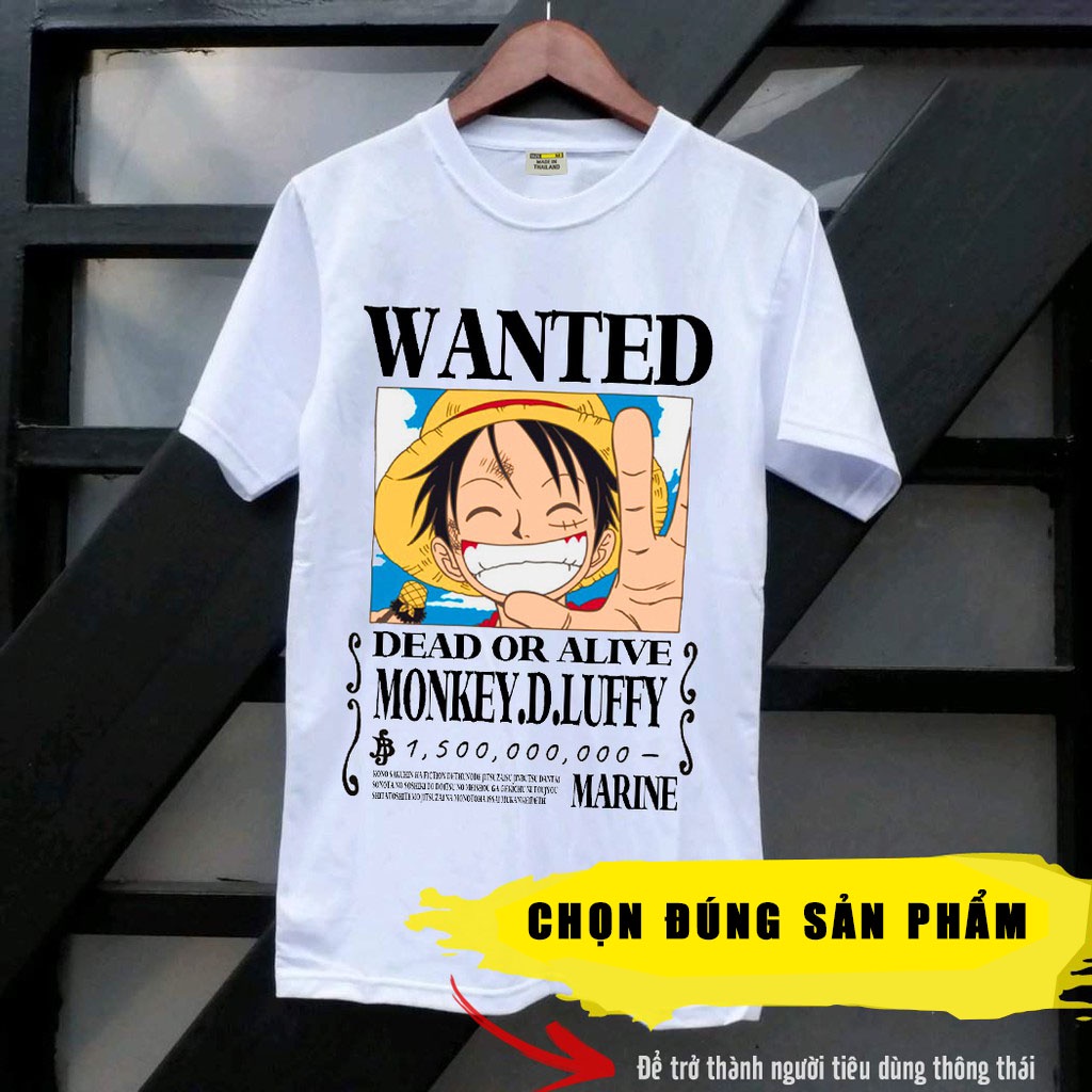 3 mẫu áo thun one piece wanted luffy - Ace - sabo - vải thun thái cao cấp in tại shop | BigBuy360 - bigbuy360.vn
