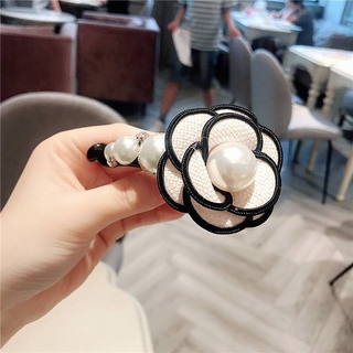 Dây buộc tóc hoa trà ngọc trai