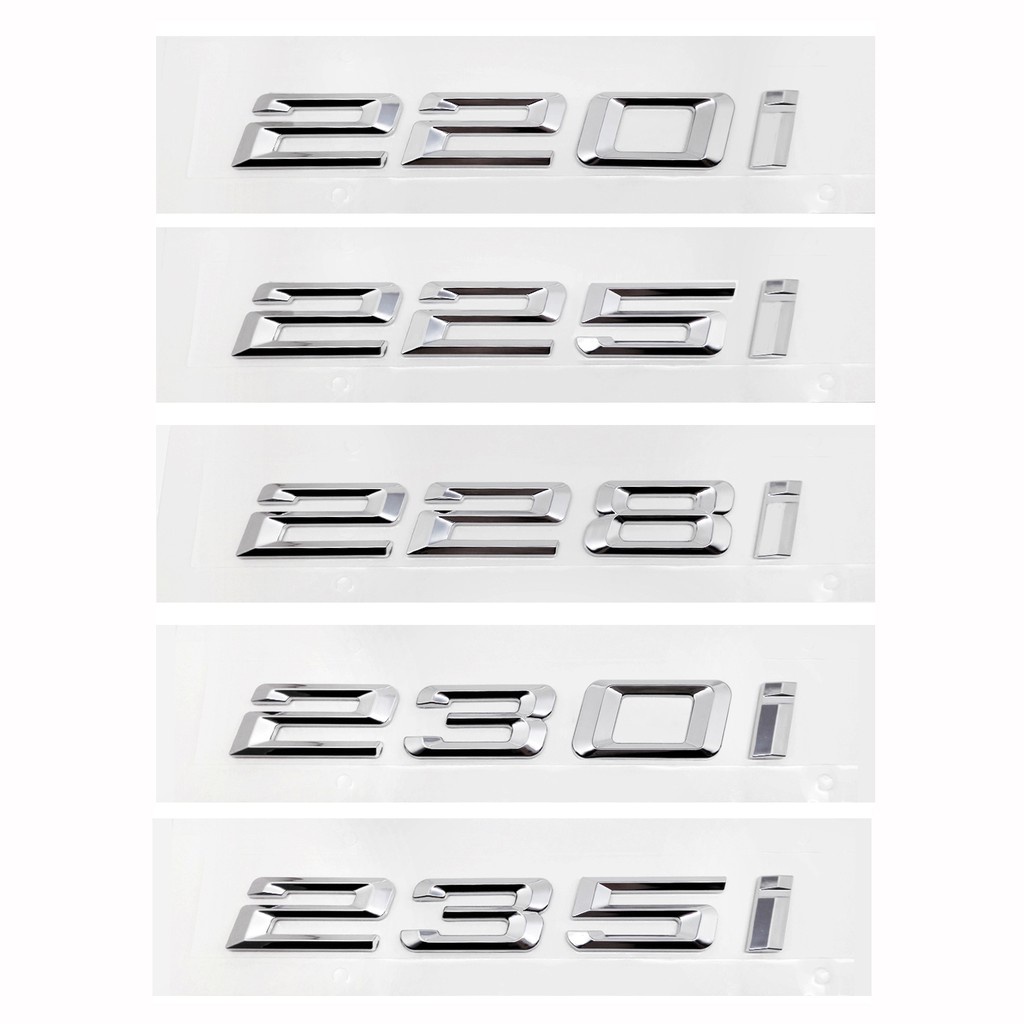 Miếng Dán Kim Loại Trang Trí Đuôi Xe Hơi BMW Alphanumeric 220i 225i 228i 230i 235i 240i 323i 325i 328i 330i 335i 340i