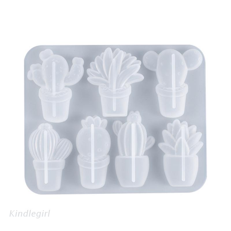 Khuôn Silicone Tạo Hình Làm Móc Khóa Hình Cây Xương Rồng 3d