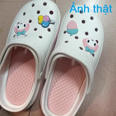 Dép sục y tá, dép crocs siêu nhẹ chống trượt, đi mưa, chống trơn tặng kèm Jibbitz
