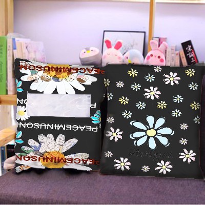Gối gấu bông hoa cúc GD GMC7 gối mochi bông size to 35 cm kèm gấu nhỏ bên trong gấu dễ thương