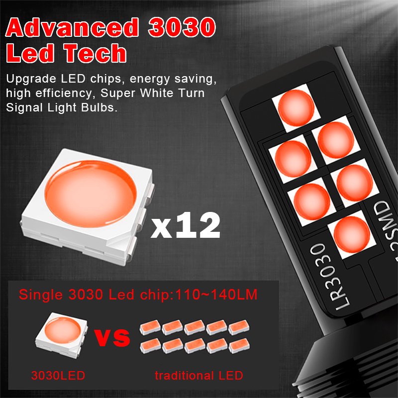 Đèn led 1156 1157 T20 3030 12smd 7440 7443 T15 W16W cho xe ô tô