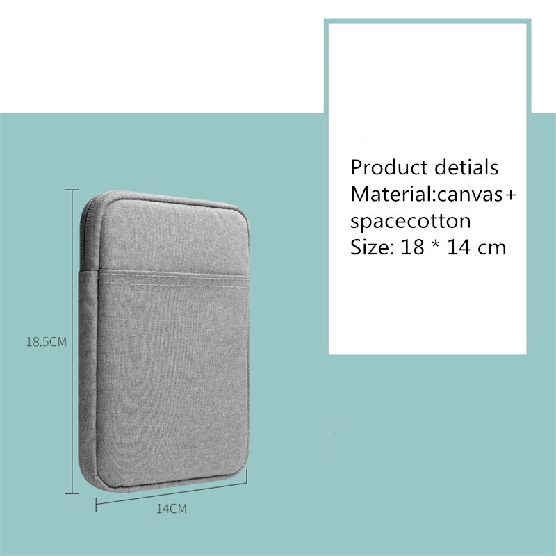 Túi đựng máy tính bảng chống sốc màu xám đậm cho Amazon Kindle Paperwhite 4/3/2/1 Voyage Kpw3 958/558/499 8