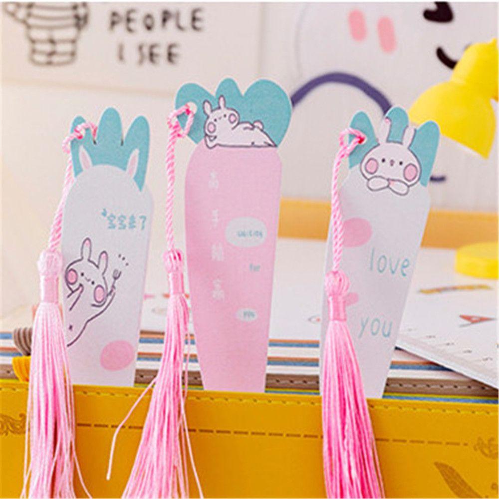 PISTA Thước Gỗ Đánh Dấu Trang Sách Hình Hoạt Hình Đáng Yêu
