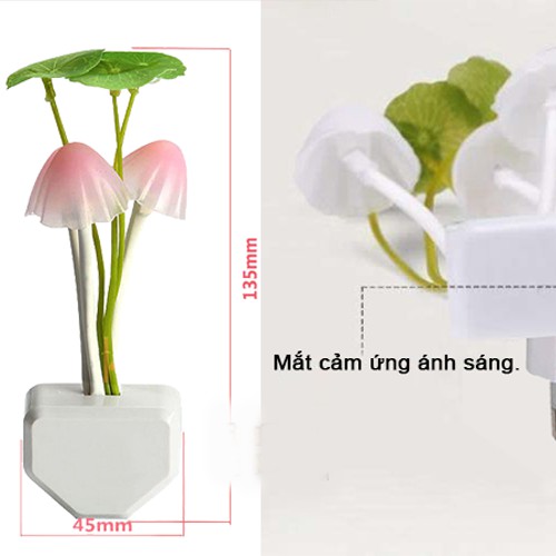 PVN6376 Đèn Ngủ Nấm Avatar Cảm Ứng Ánh Sáng Đổi Màu T2