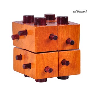 [Wish] Wooden Cube Kong Ming Luban Lock Adults Kids Brain Teaser Puzzle ...