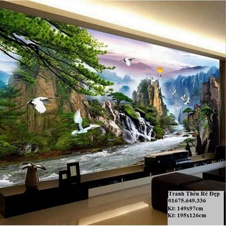 Tranh Thêu Tiền Vô Như Nước J0660, 149*97cm, chưa thêu