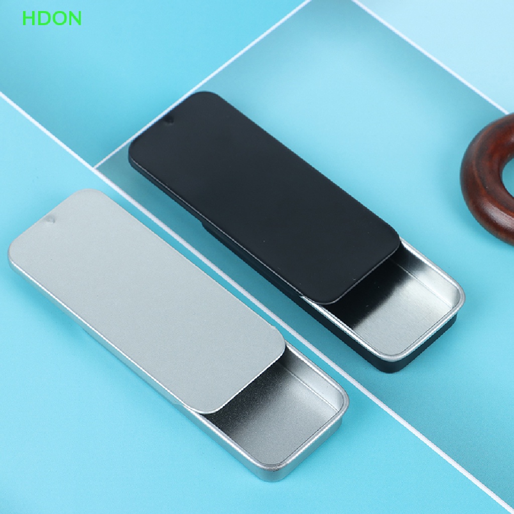 Hộp Thiếc Mini Có Nắp Trượt Đựng Trang Sức Tiện Dụng