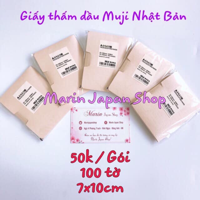 Giấy thấm dầu Muji Cosmetic Paper Nhật Bản