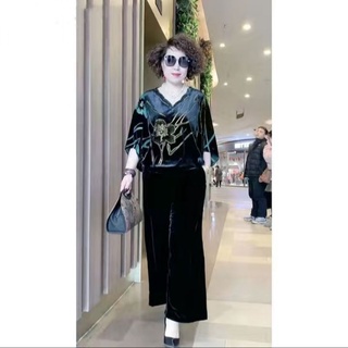Sét Bộ Nhung Trung niên tặng cho bà và mẹ(hàng cao cấp 💗)