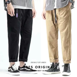 [OBES] Quần kaki nam dáng suông 2 màu đen và be mã BB