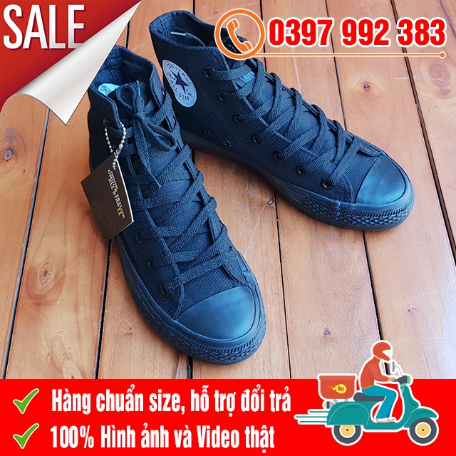 [MIỄN PHÍ SHIP] Giày Thể Thao CV Classic Đen Full Cổ Cao Nam Nữ