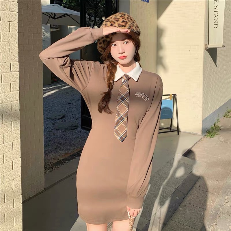 Đầm Thời Trang Retro Hàn Quốc Quyến Rũ Cho Nữ