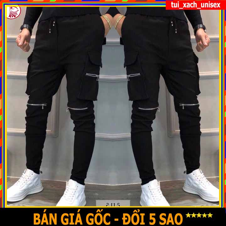 ☏✢☾❤️ BỎ SỈ UNISEX QUẦN JOGGER KAKI, DÀI TÚI HỘP PHỐI Khóa GỐI Nam Nữ CÓ SIZE