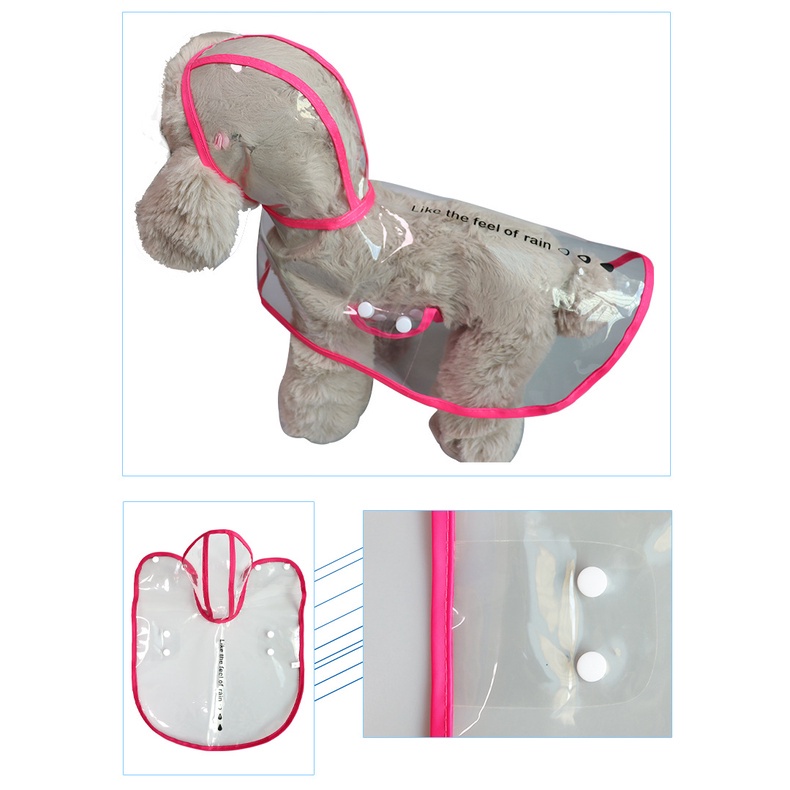 Áo Mưa Trong Suốt Nhiều Màu Cho Thú Cưng Chó Mèo