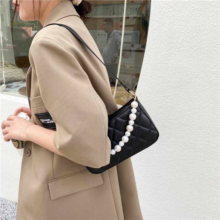 Túi xách nữ kẹp nách đeo vai phối ngọc thời trang sang trọng giá rẻ Diomi