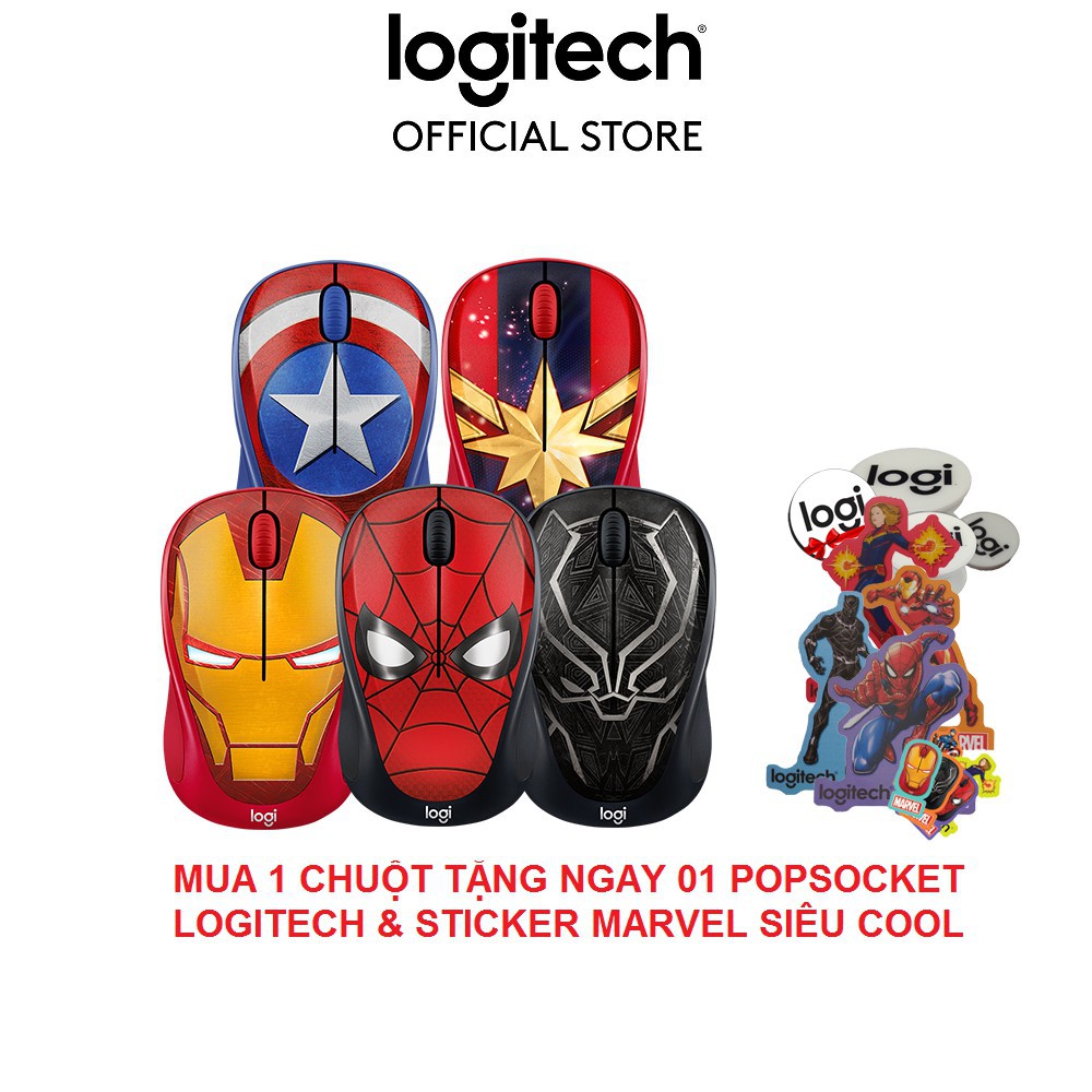 Chuột không dây Logitech M238 Marvel Collection