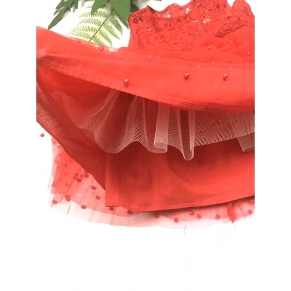 Váy đỏ dành cho bé gái 1 - 7 tuổi