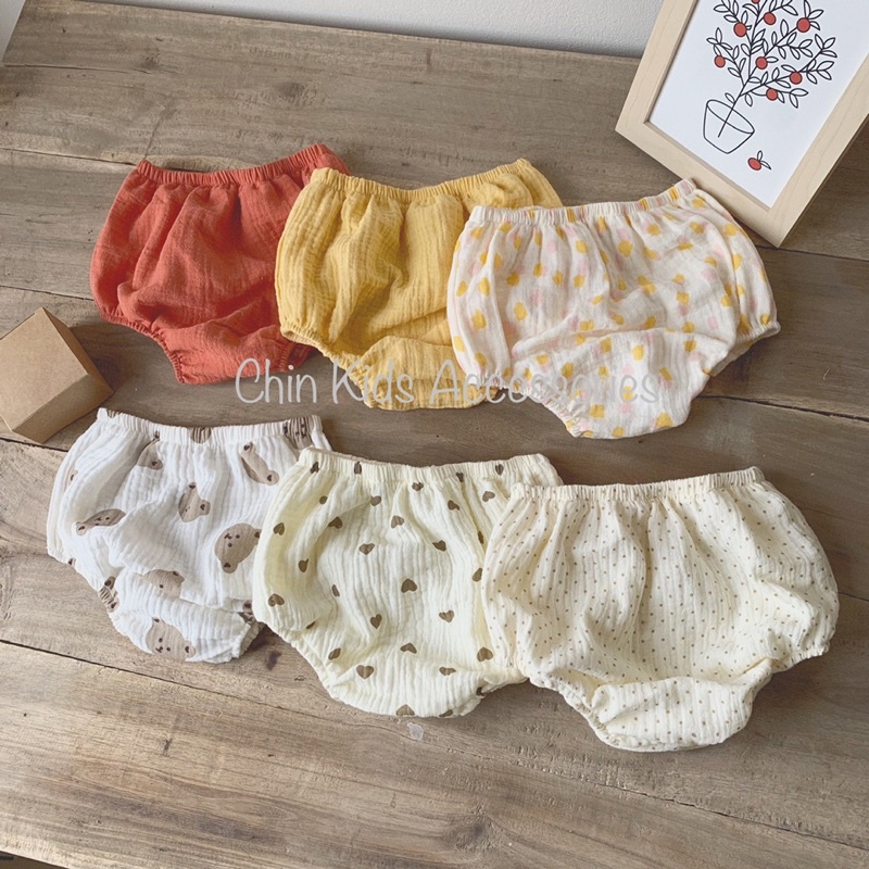 Quần bí vải xô muslin cho bé