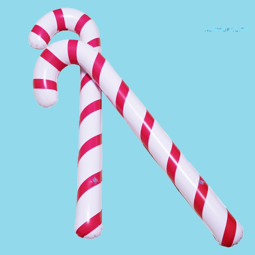 Bong Bóng Bơm Hơi Hình Kẹo Mút Trang Trí Giáng Sinh