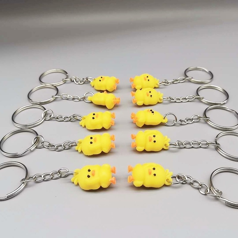 1 Móc Khóa Hình Chú Vịt Con Hoạt Hình Đáng Yêu 2.5cm