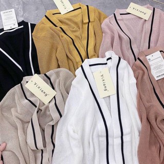 ÁO CARDIGAN VIỀN MỎNG | áo len viền mỏng