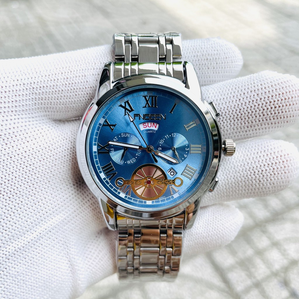 [ Hàng Xịn ] ĐỒNG HỒ NAM FNGEEN CHÍNH HÃNG DÂY THÉP CHẠY 2 LỊCH (TẶNG KÈM HỘP VÀ PIN DỰ PHÒNG) [ Đồng Hồ Nam Cao Cấp] | BigBuy360 - bigbuy360.vn