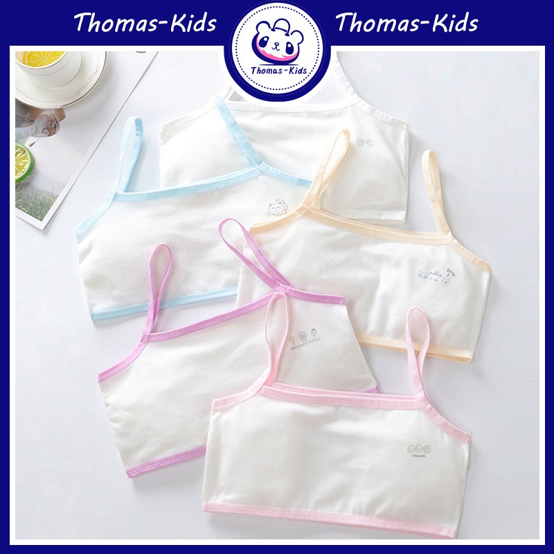 Áo lót vải cotton Mềm Mại Thoáng Khí In Họa Tiết Ngẫu Nhiên Cho Bé Gái 8-16 Tuổi