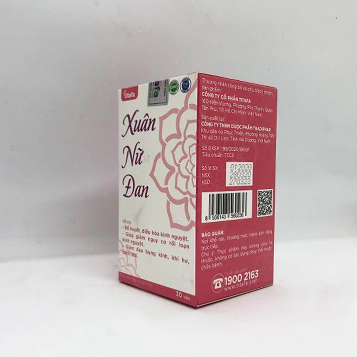 Viên Uống Xuân Nữ Đan - Hỗ trợ điều hòa kinh nguyệt Hộp 30 viên - Coastlinecare Pharmacy