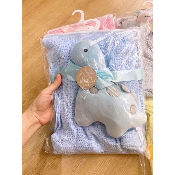 Chăn lưới Sunozy tặng kèm gấu bông