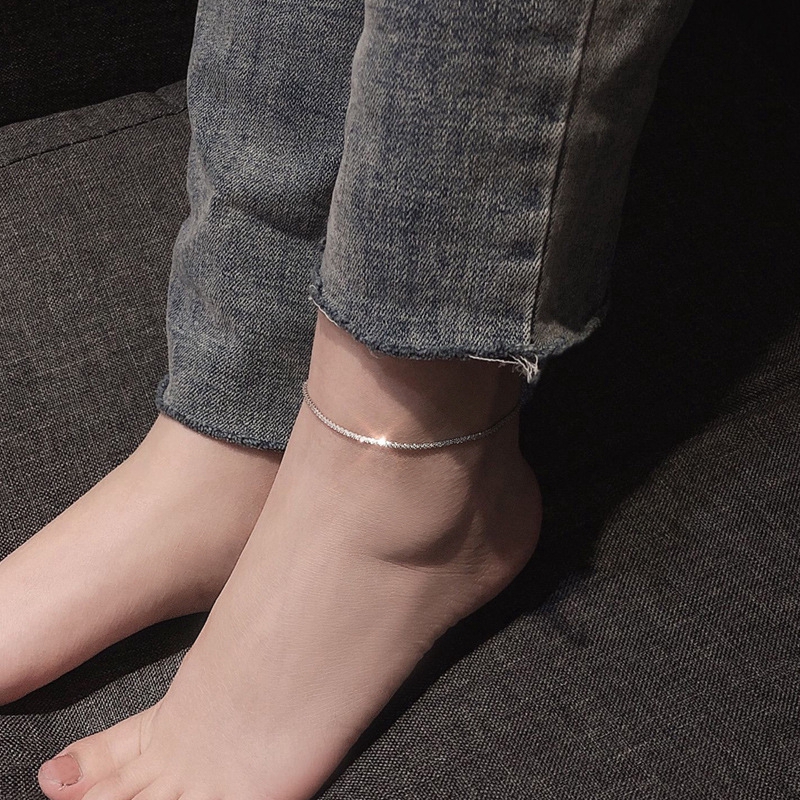 Lắc chân mạ bạc 925 xinh xắn phong cách Hàn Quốc cho nữ | BigBuy360 - bigbuy360.vn