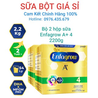 Bộ 2 Hộp Sữa bột Enfa A+ 4 hộp giấy 2.2kg. Date T1.2022