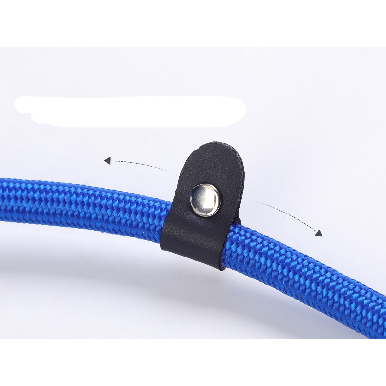 Dây dắt chó mèo loại vải dù dài 1 mét (màu xanh dương/đỏ)