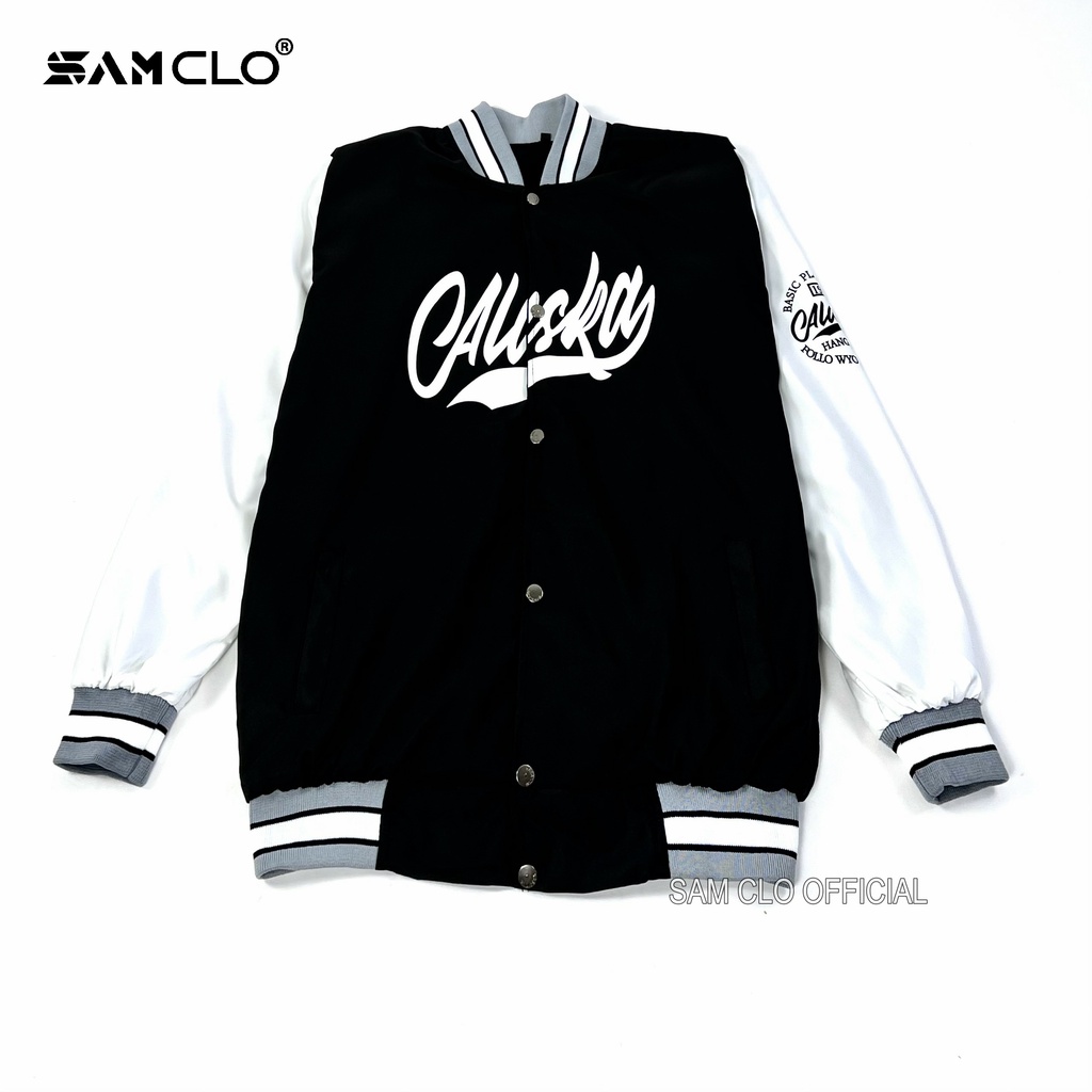 Áo khoác dù bomber 2 lớp nam nữ SAM CLO phong cách bóng chày form rộng unisex mặc cặp - couple in chữ ALASKA