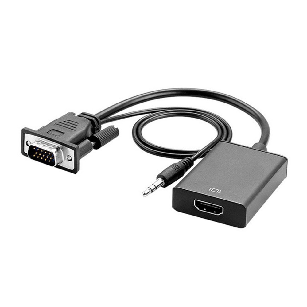 Cáp chuyển đổi vga sang Hdmi 3.5mm 1080p cho máy tính bàn/ máy tính bảng/ Ps4
